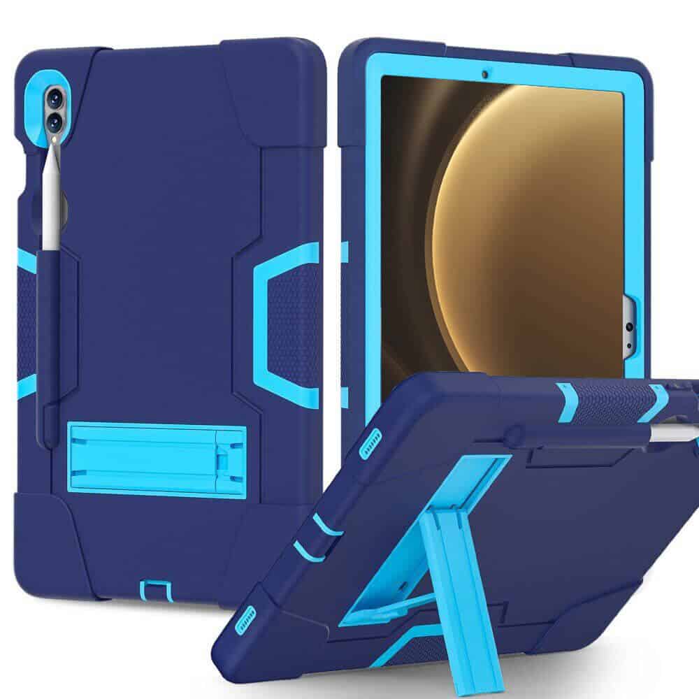 For Samsung Galaxy Tab S10+/S9 /S9 FE/S10 FE /S9+ /S9 FE+ Plus Hybrid Fancy Shockproof Heavy Duty Kickstand Case Cover For Samsung Galaxy Tab S10+/S9 /S9 FE/S10 FE /S9+ /S9 FE+ Plus Hybrid Fancy Shockproof Heavy Duty Kickstand Case Cover